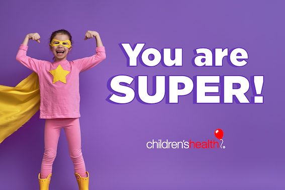 Superhero with Message: You are SUPER!