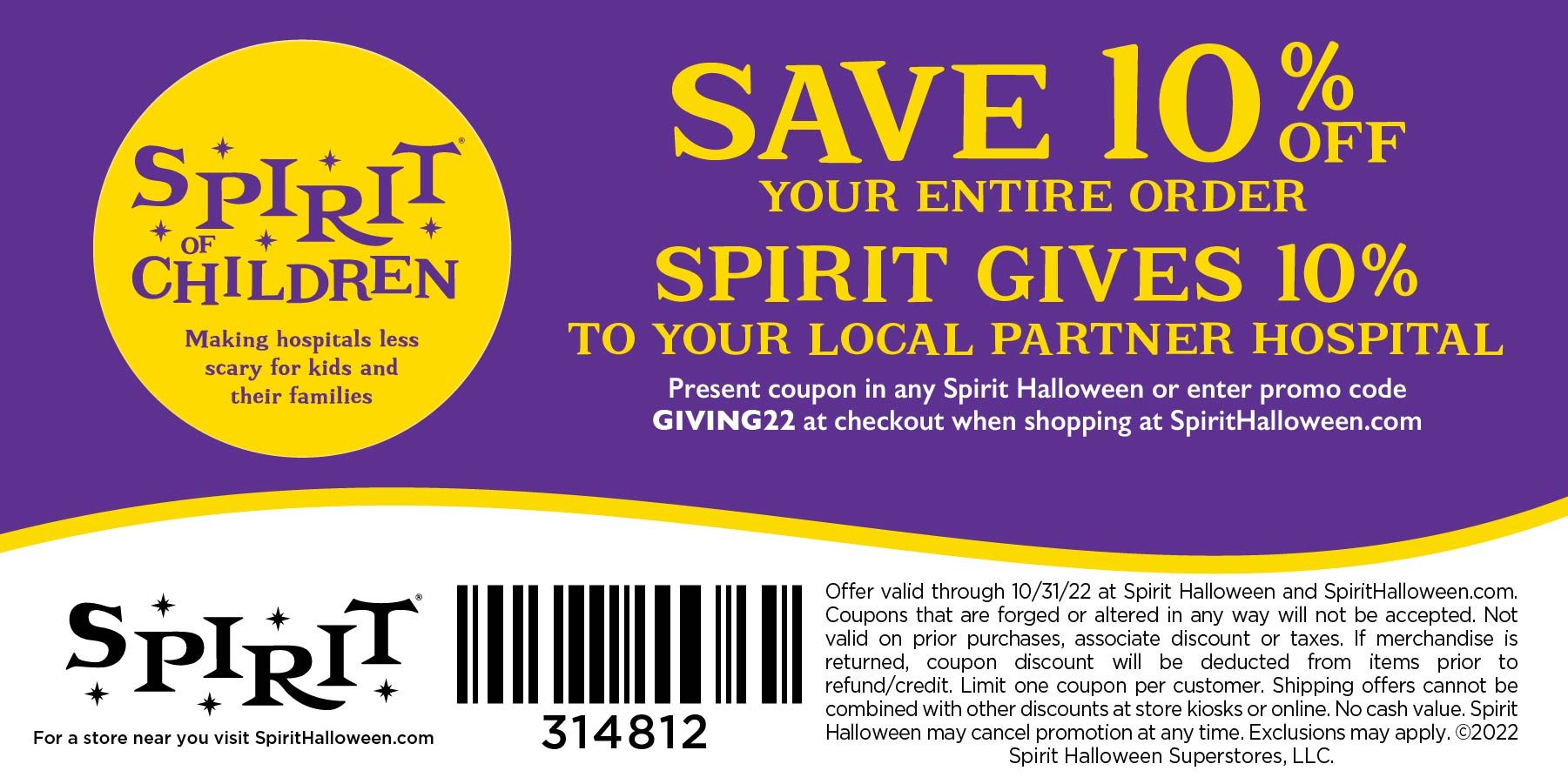 Spirit Halloween 10 for 10 Campaign