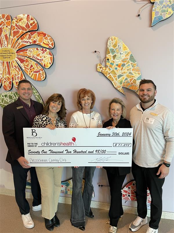 Donation to Children's Health from Brookhaven Country Club