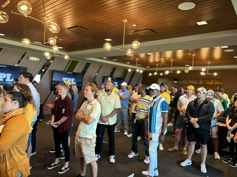 Supporters of past Play Yellow charity golf tournament